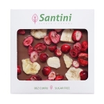 Czekolada Mleczna B/G Bez dodatku cukru z Żurawiną Bananem 80 g Santini